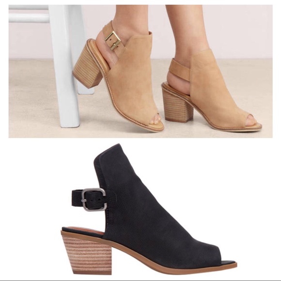 lucky open toe booties